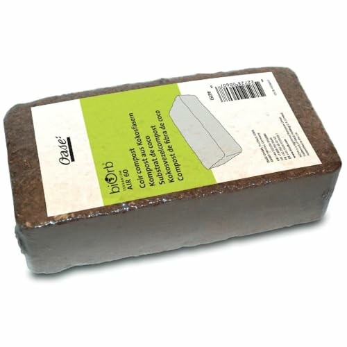 Compressed coco coir brick for gardening