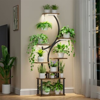 Plant Stand Indoor with Grow Lights