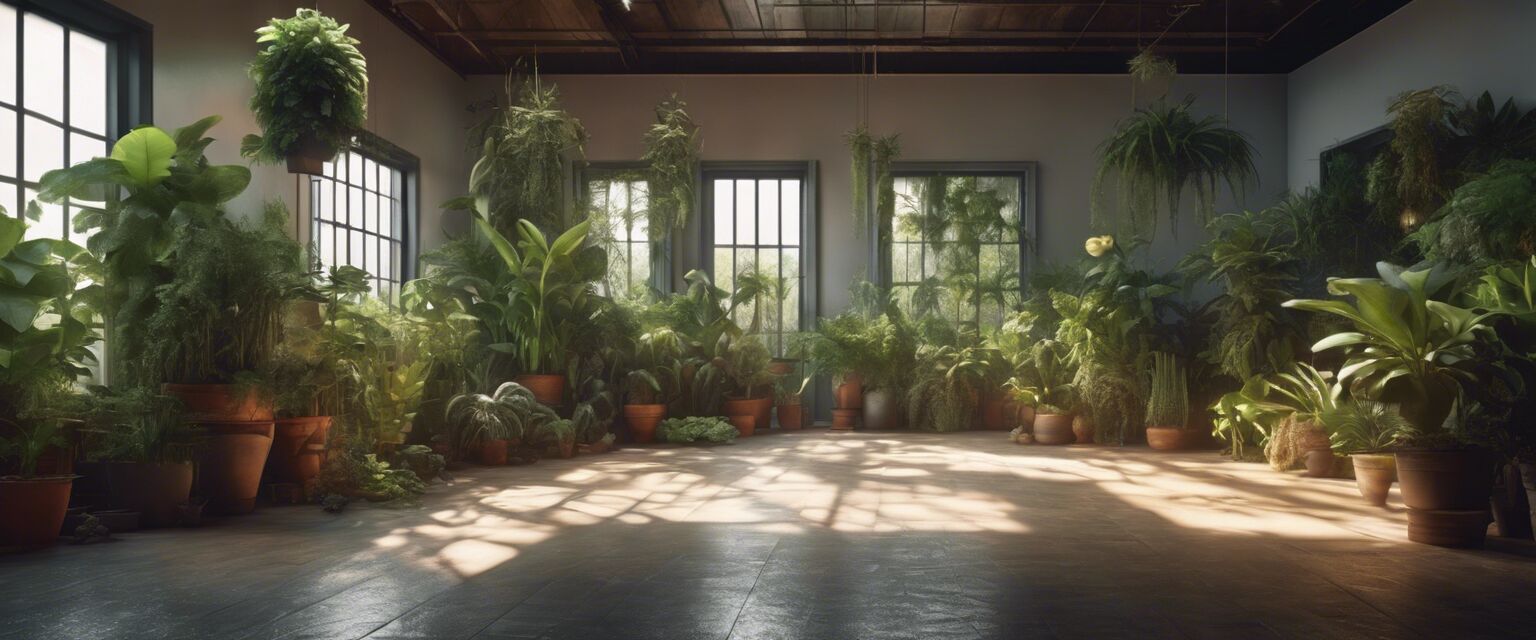 Indoor plants with diverse lighting