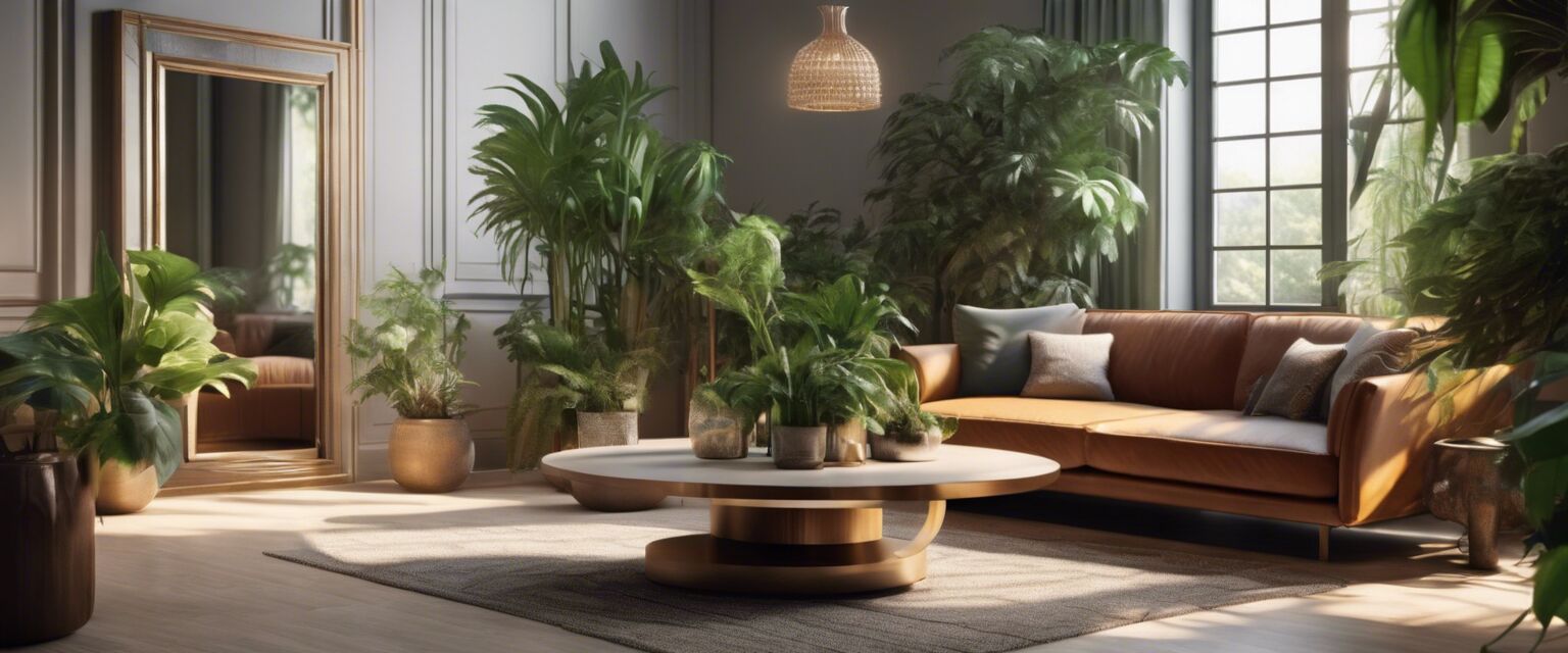 Houseplants in a living room